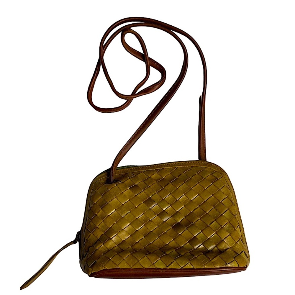 Brown genuine leather crossbody Latico purse